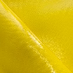 Тентовый материал ПВХ 600 гр/м2 плотная, Жёлтый (Ширина 150см), на отрез  в Улан-Удэ, 600 г/м2, 1029 руб