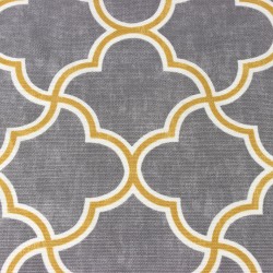 Интерьерная ткань Дак (DUCK), принт &quot;Орнамент на Сером&quot; (на отрез)  в Улан-Удэ