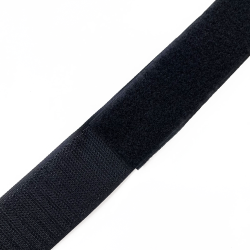 Контактная лента 40мм (38мм) цвет Черный (велькро-липучка, на отрез)  в Улан-Удэ